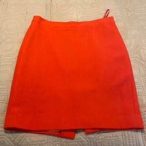 Size 8 J Crew Pencil Skirt Bright Red - Wool
